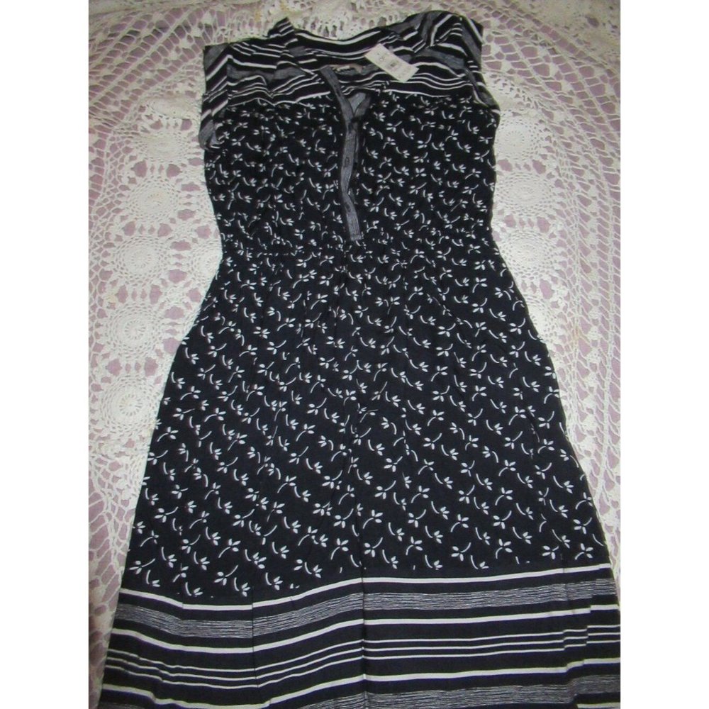 nwt Loft navy stripe floral tunic dress ladies XXXS petite